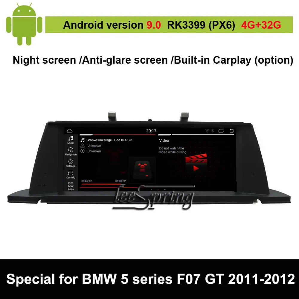 

Android 9.0 Car Multimedia Player for BMW 5 Series F07 GT(2013-2017 Original NBT or CIC option) Auto GPS Navigation