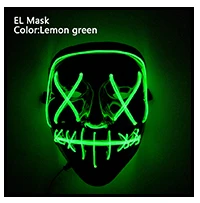 Стиль EL Wire маска с устойчивый на инвертор ужас Хэллоуин маска Rave вечерние для карнавала украшения