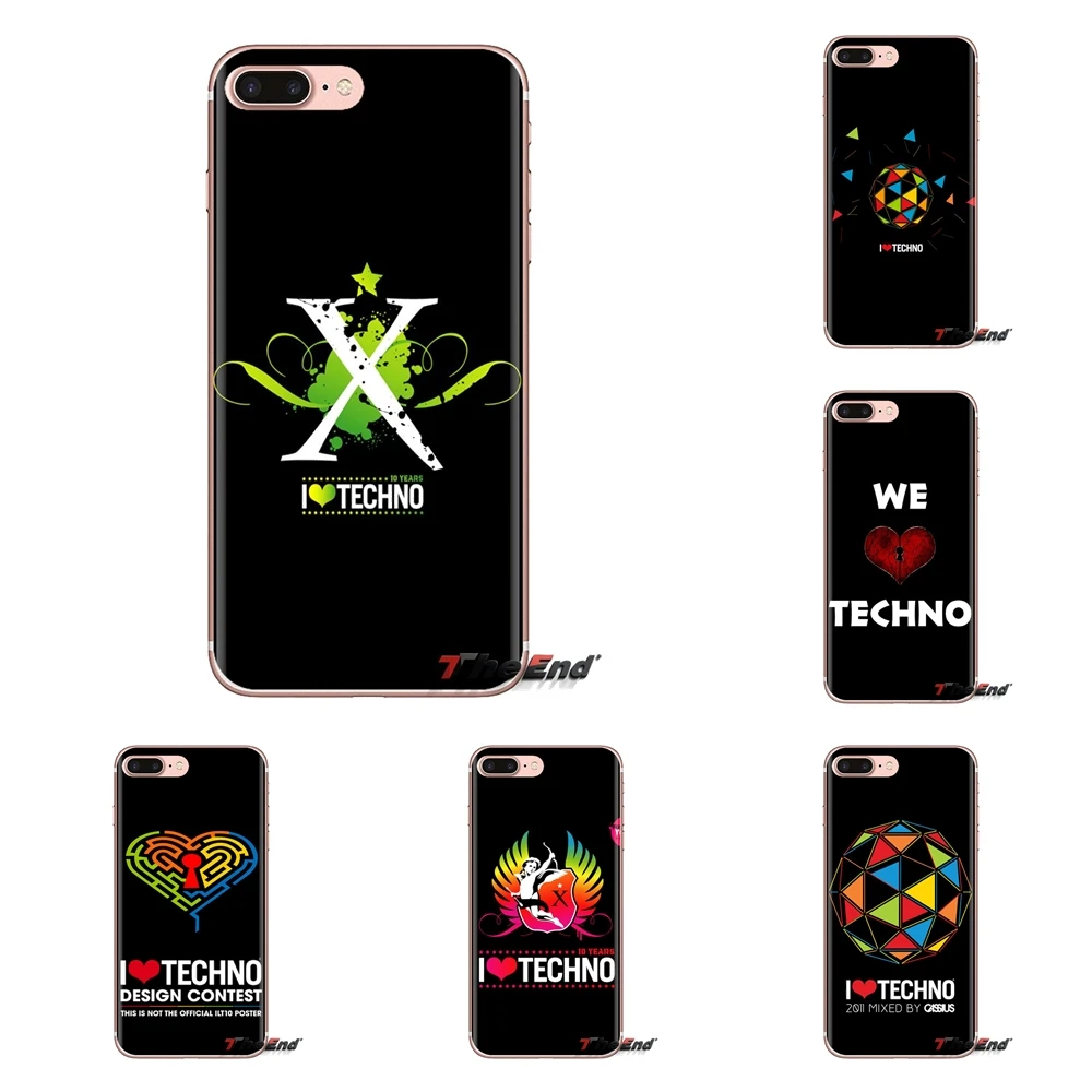 I Love Techno technology Music для LG G3 G4 Mini G5 G6 G7 Q6 Q7 Q8 Q9 V10 V20 V30 X Power 2 3 K10 K4 K8 2017 силиконовый чехол |