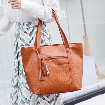 

Bag Female Women's PU Leather Bags Handbags Shoulder Bags for Women Shoulder Bags Large Capacity PU Leather Bolsa Feminina Tote