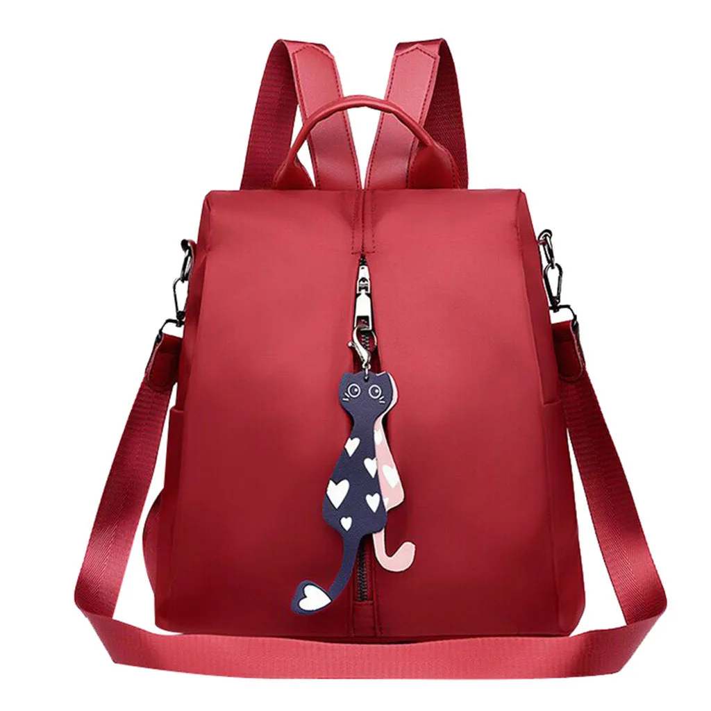 

red fashionable backpacks women mochila Women Fashion Wild Oxford Cloth Mother Student Bag Small Backpack Shoulder Bag #4gh