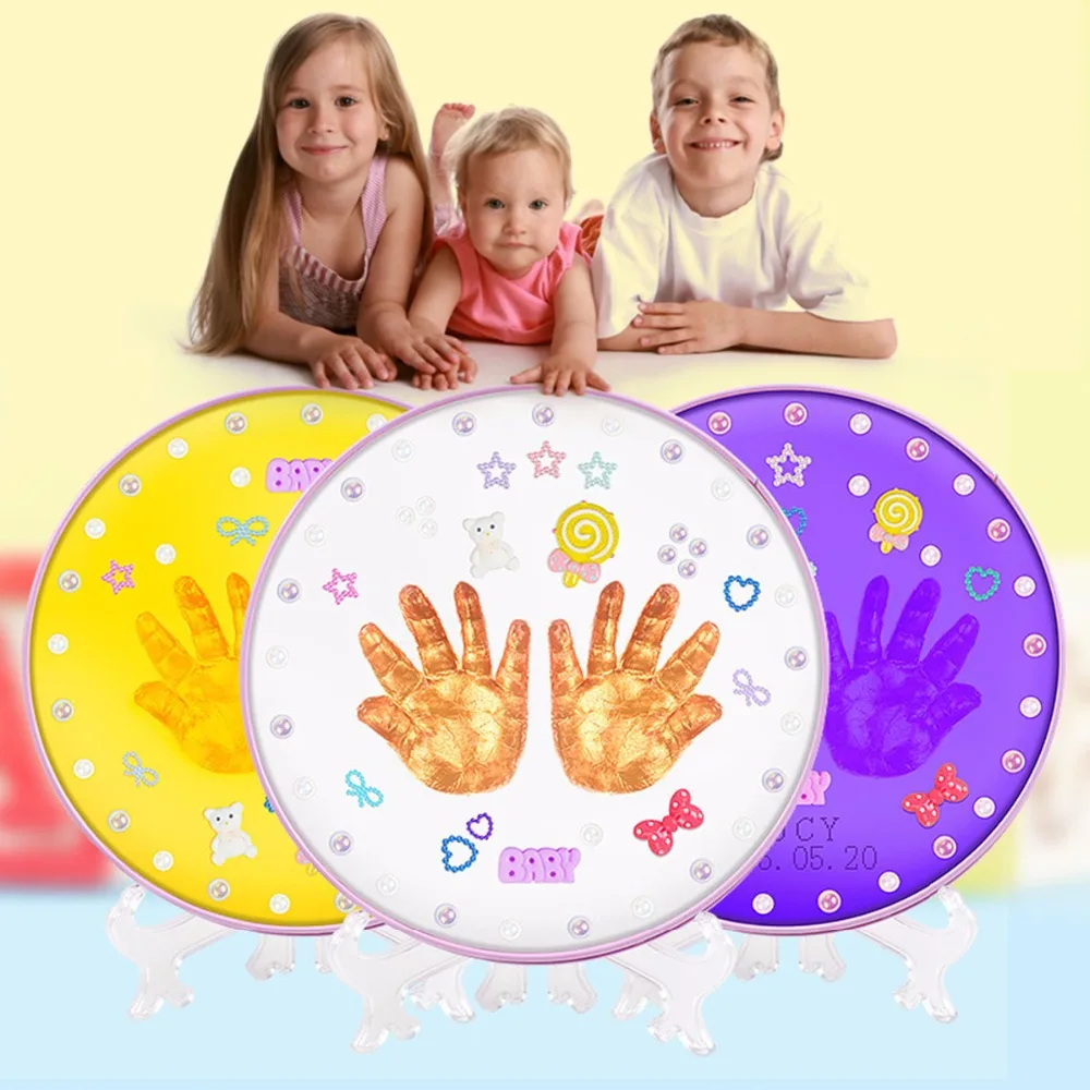 Детские сувениры для мам и детей, изготовители мягких глиняных лавок для новорожденных, незаметный отпечаток руки для детей 0-3 лет