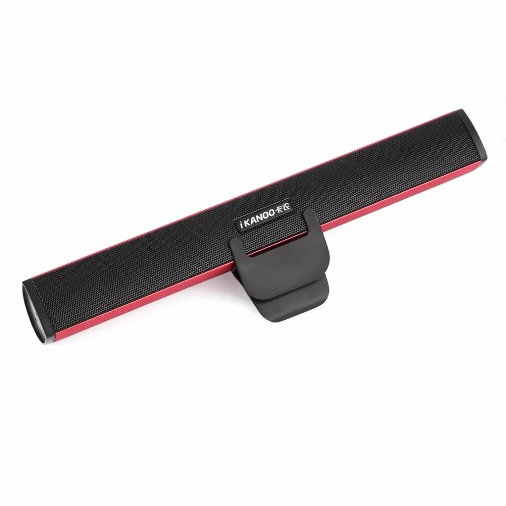 Original iKANOO USB Power Laptop Computer PC Notebook Audio Speaker Audio Stereo Amplifier Soundbar Earphone Jack with Holder