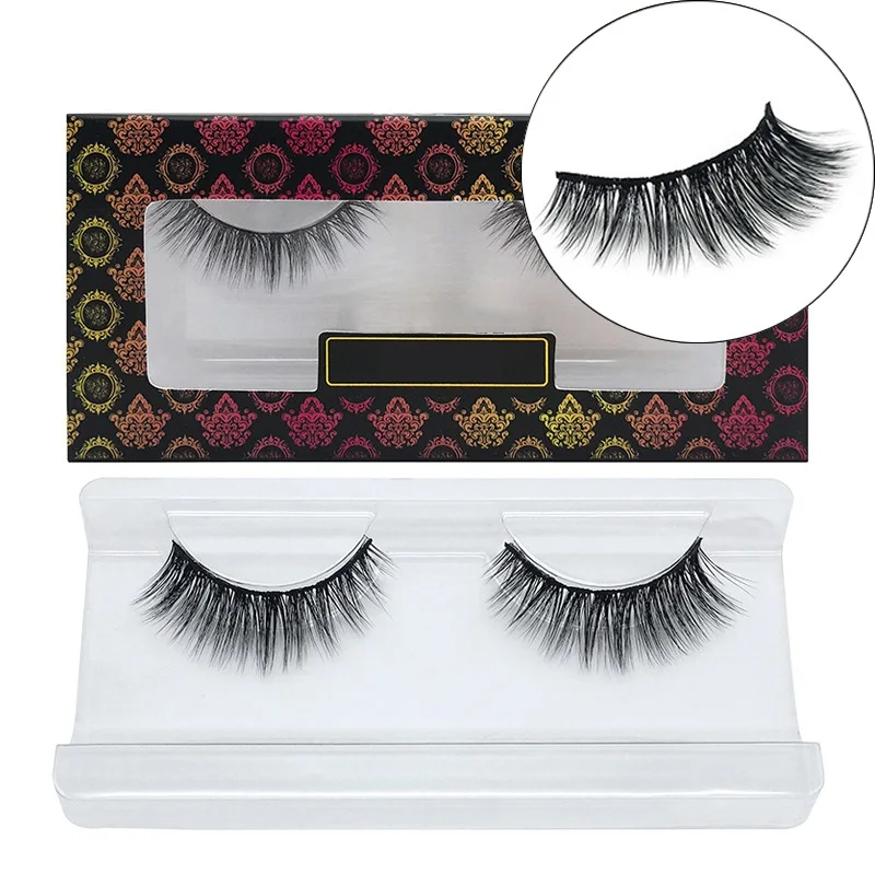 

New 3d Natural Mink Eyelashes Extension False Lashes Box Faux Cils Soft Eye Lashes Wimpers Kirpik Ciglia Finte KX Series