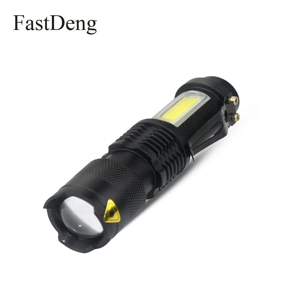 

Portable Mini LED Flashlight XML Q5+COB LED 4 Modes Waterproof Handheld Zoomable Flashlights Tactical Torch For Outdoor Lighting