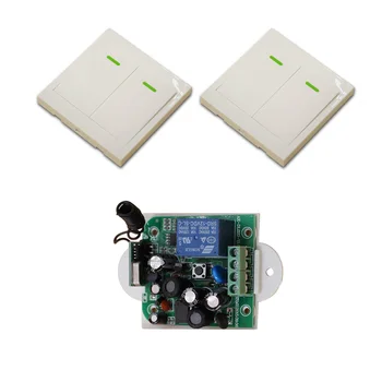 

AC 85V 110V 120V 220V 250V 1CH WirelessRemote Control Switch 1 Receiver +2 Wall Transmitter for Smart Home 315/433