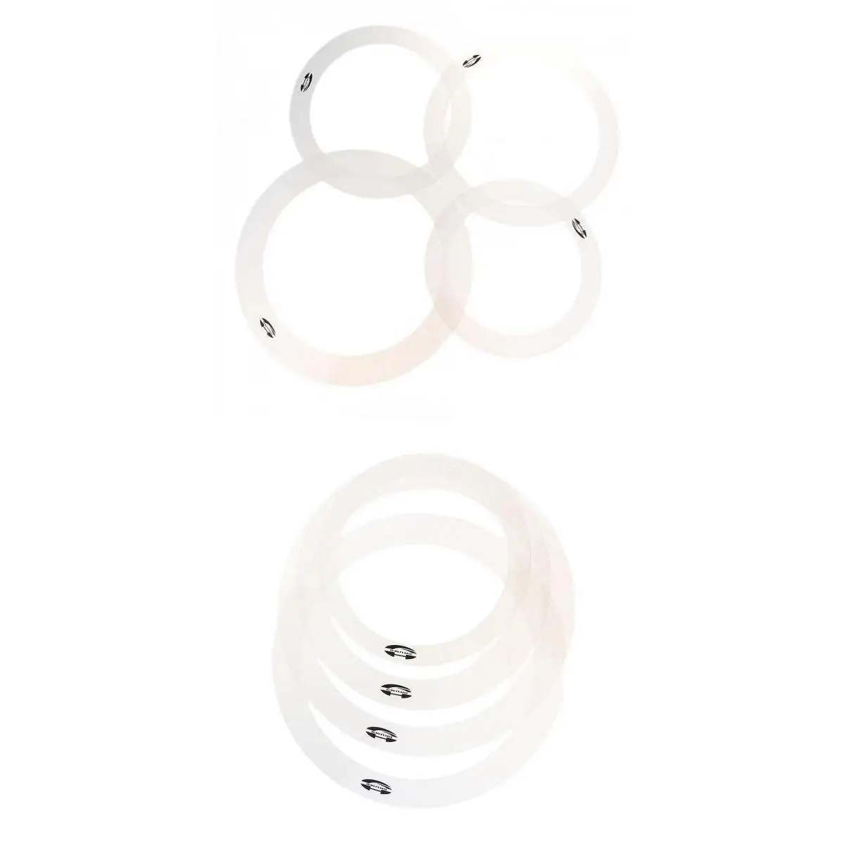 2 Packs PET Material Drum Muffler Dampening Tone Control Rings for Percussion Instrument
