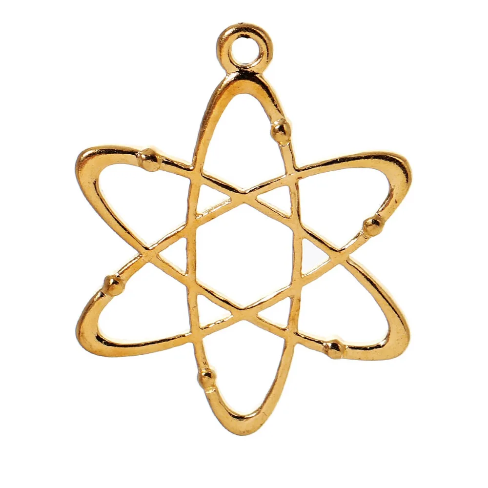 DoreenBeads сплав на основе цинка Atom Chemistry подвеска в научном стиле серебристый цвет