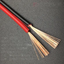 Câble conducteur cuivre rouge et noir 2*0.3 mm2 longueur | Câble parallèle deux couleurs et deux couleurs, ligne électrique led corne rvb, câble gainé