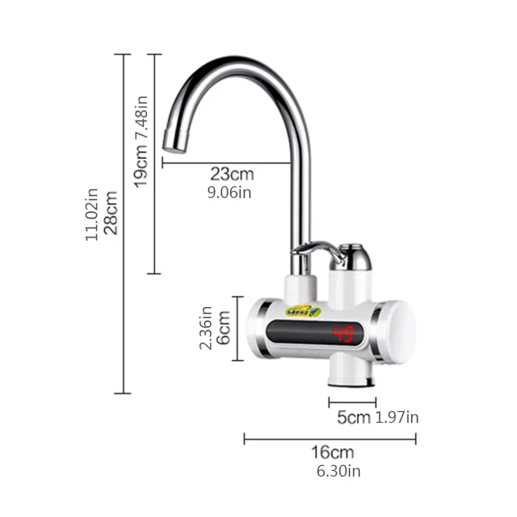 СВЕТОДИОДНЫЙ Электрический кран с экраном, цифровой дисплей, безрезервуарный, быстрый нагрев, горячая/холодная, двойное использование, скорость, горячая распродажа
