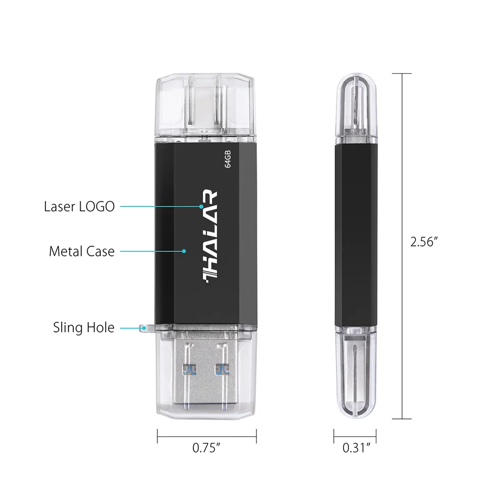 USB флеш накопитель THKAILAR 256 ГБ 3 0 Type C OTG 128 64 32 флешка 16 карта памяти ключ для Android/ПК|USB