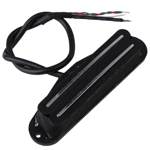 Captador do Braço Peças Preto Dual Rail Humbucker Guitarra 4 Fio Elétrico Guitar Neck Pickup Fios Dupla Quente Ferroviário g 5 Hot