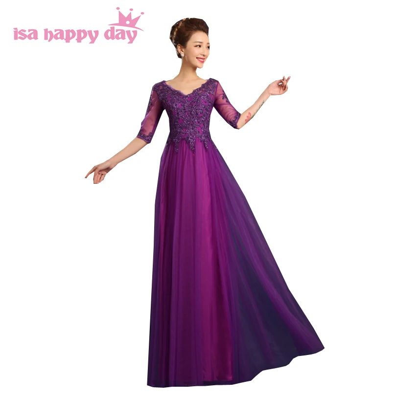 

ladies elegant purple party dresses girl size 4 lace tulle long pageant evening dress formal gowns for women ball gown H3575