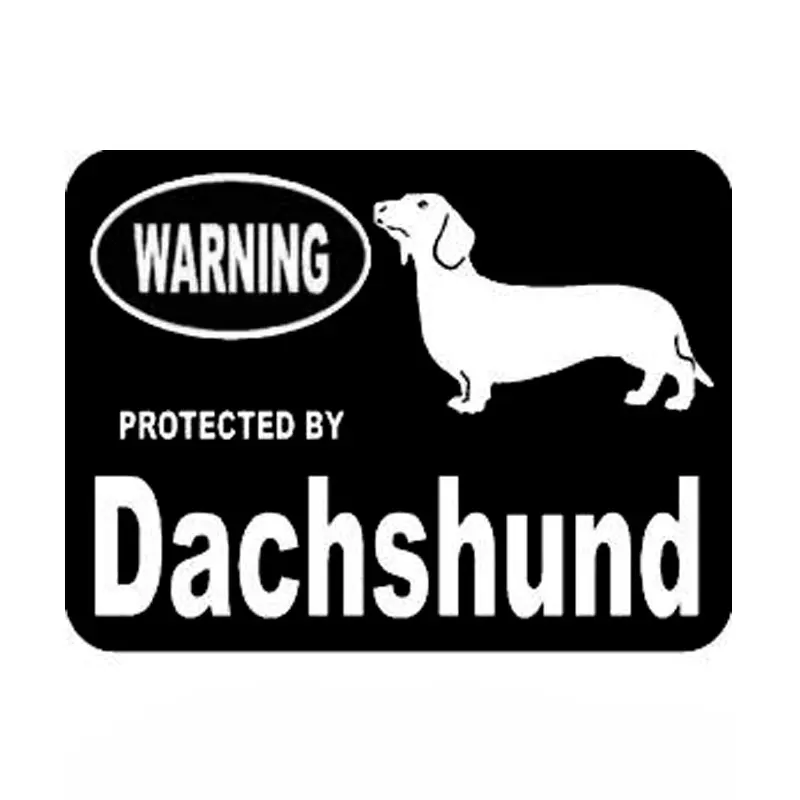 

13.3cm*10cm Car Styling Animal Protected By Dachshund Vinyl Car Stickers Accessories C5-1933