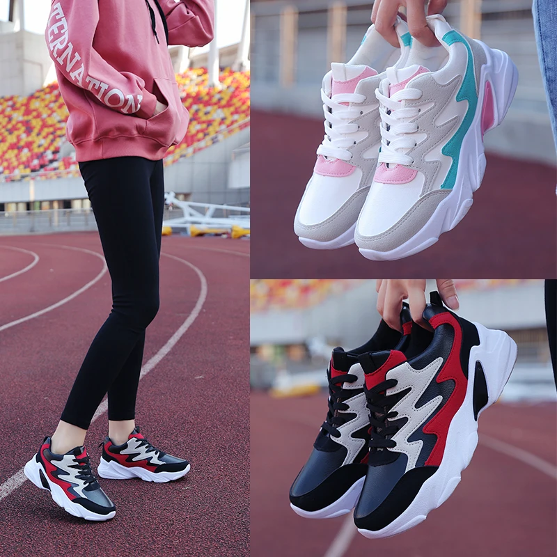 

Black Running Shoes Women Sneakers Women Shoes 2019 Spring New Korean Harajuku Lace Up Shoes Womens Shoes Woman Zapatos De Mujer