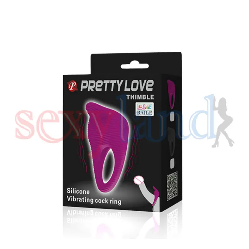 PrettyLove THIMBLE водонепроницаемый сильный вибрирующий суперсекс язык петух кольцо