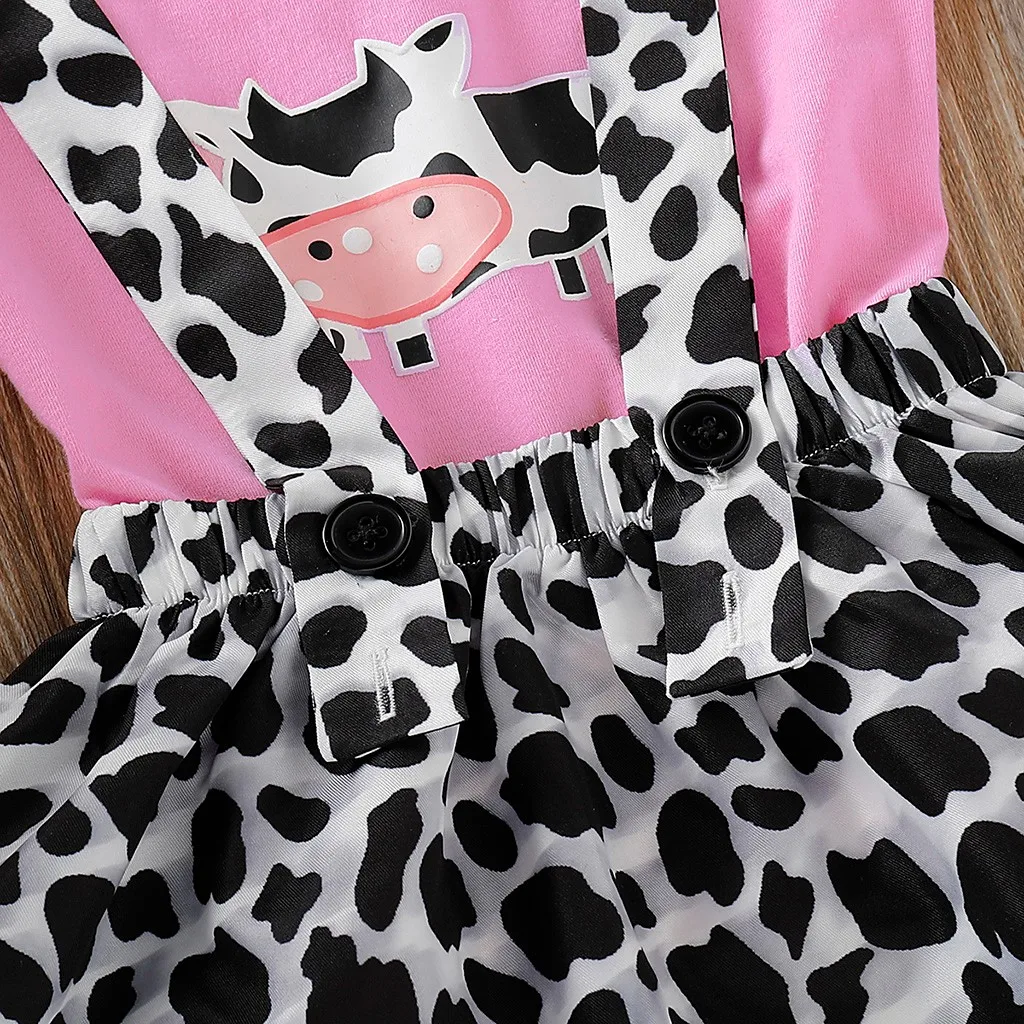 Детская футболка с рисунком животных для девочек+ юбка на подтяжках с леопардовым принтом; roupas infantil; Одежда для девочек; летняя одежда;