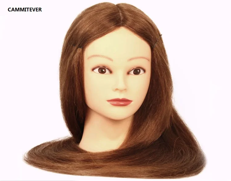 CAMMITEVER 2" манекен голова с светлыми волосами для укладки головы парик головы Парикмахерские Обучение на манекене парик с держателем