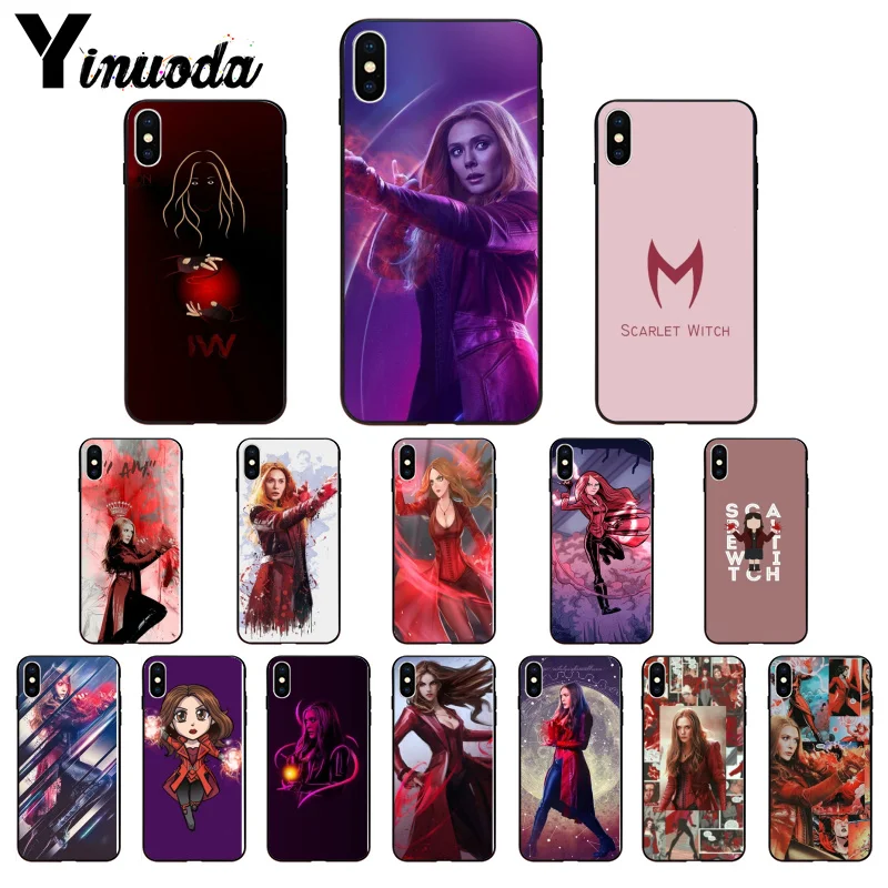 

Yinuoda Scarlet Witch Avengers x-men Pattern TPU Soft Phone Cell Phone Case for iPhone 6S 6plus 7 7plus 8 8Plus X Xs MAX 5 5S XR