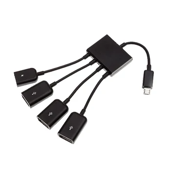 

Etmakit USB Hub 4 Port Micro USB OTG Connector Spliter For Smartphone Laptop Tablet PC Power Charging USB Hub Cable Universal