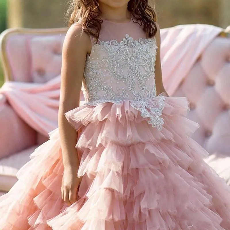 2019-pink-sleeveless-lace-appliques-ruffles-skirt-ballgown-flower-girls-dresses-long-train-girls-birthday-party-dress (2)