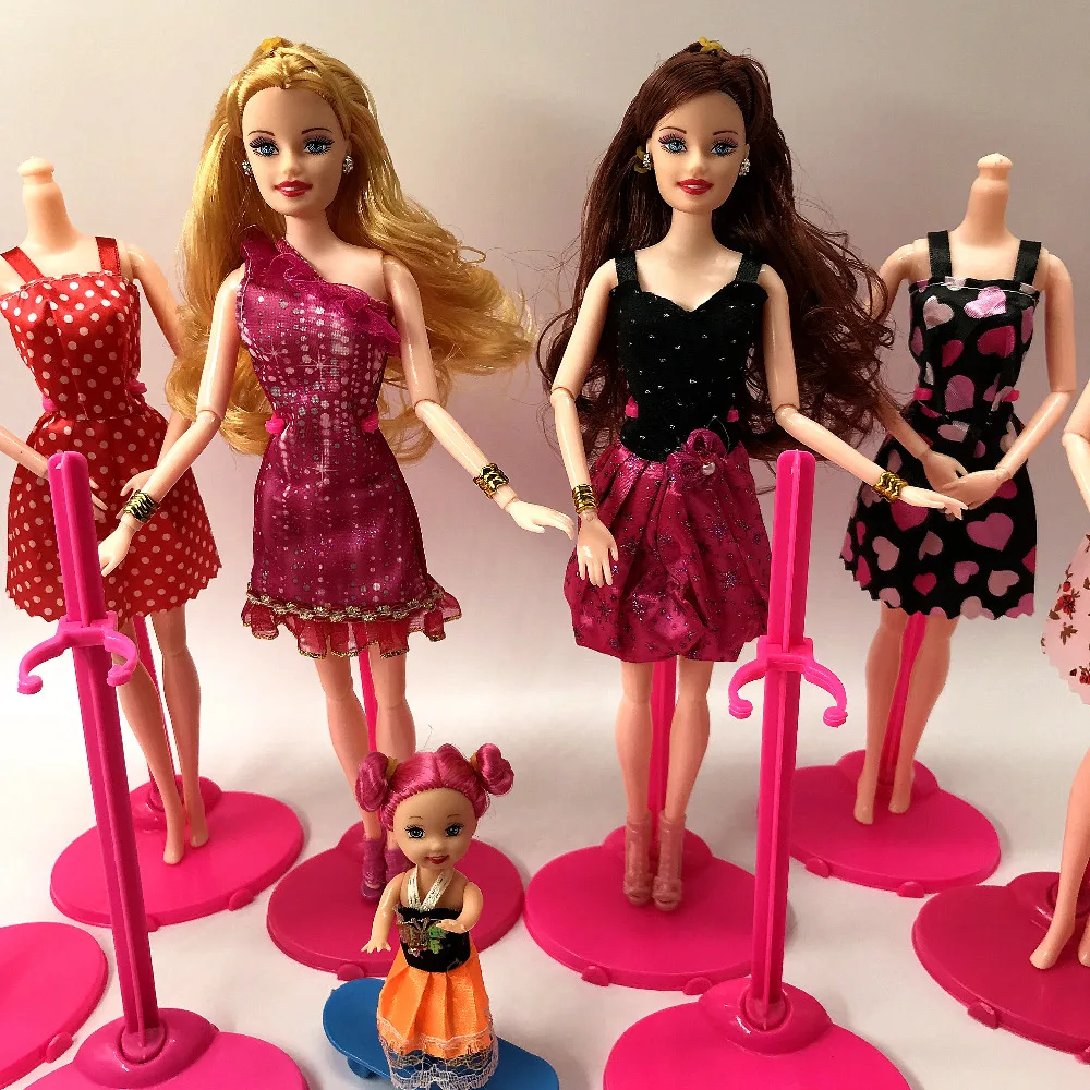 Новая мода кукла Барби набор большой подарок звезда Фигурки Модели милые DIY игрушки для девочек куклы дети принцесса комплект платье сумки