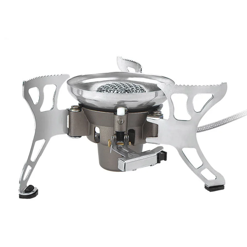 Windproof Outdoor Gas Stove Strong Power Camping Picnic Food Cooker