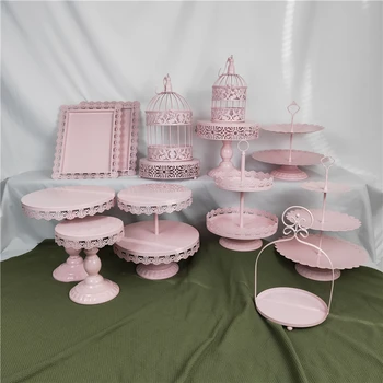 

13pcs new Design 3 tier birdcage Classic metal with crystal wedding cupcake cake stand
