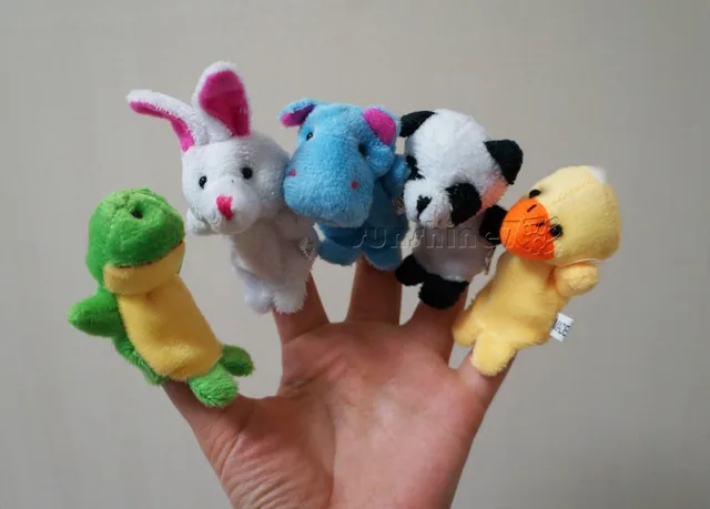 10pcs/set Animal  Finger Puppets Plush Baby Toys for Infant Sleepping Story 2