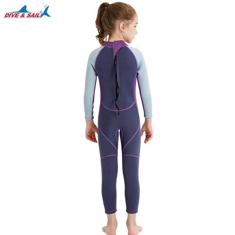 2mm Kinder Neoprenanzug einteiliger Tauchanzug Surfanzug mit langen Ärmeln 