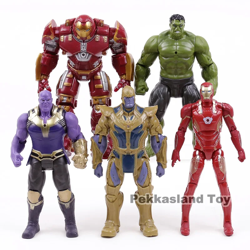 Avengers Infinity War Thanos Hulkbuster Hulk Iron Man PVC Action Figures Toys 5pcs/set Avengers Infinity War Thanos Hulkbuster Hulk Iron Man PVC Action Figures Toys 5pcs/set