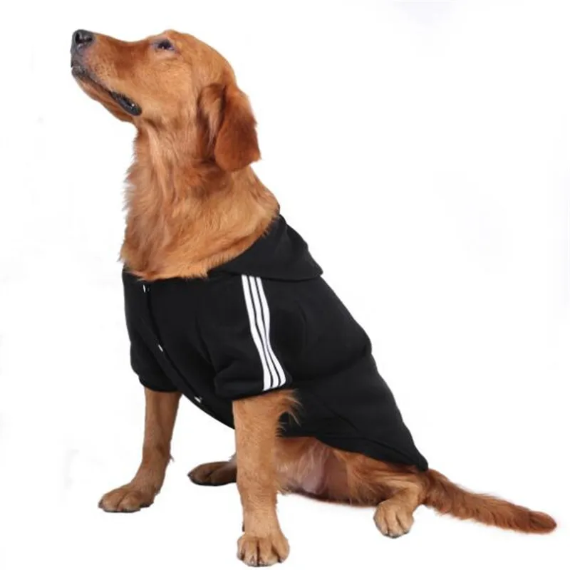 Golden Retriever Samoyed Dog Clothe Pets Coats Black Red Soft Cotton Big Dog Clothes Two Feet Hoodie Coat Jacket Sportswear4