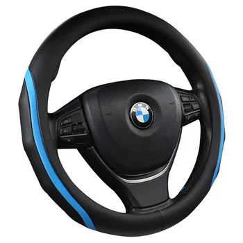 

Standard Size Car accessories Steering-wheels Cover 37 38cm 15" leather Car-styling Sport Auto Steering Wheel Covers Anti-Slip