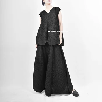 

2019Drape large horn Mosaic v-collar vest loose unlimited powerful aura royal sister fan