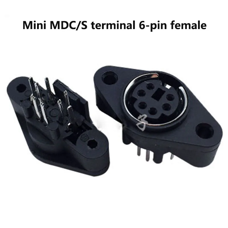 

PS2 socket 6P mini MDC/S terminal keyboard mouse socket 6 core female seat with double ears DIN seat