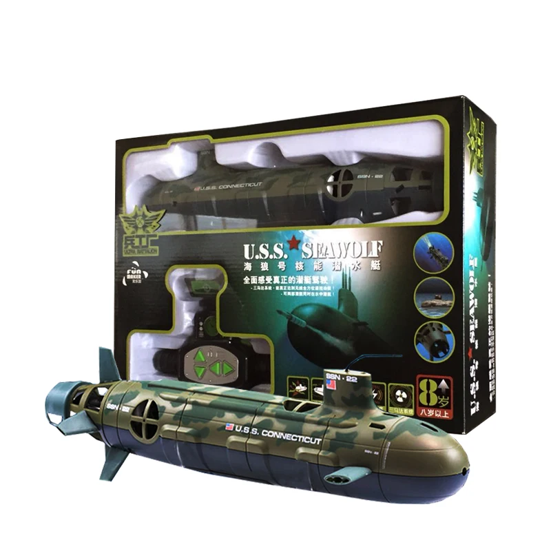 RC субмарина игрушки пульт дистанционного управления Submarino U.S.S Seawolf модель для