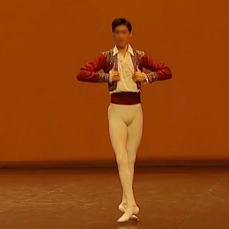 

Custom Made Boys Long Sleeve performance Tunic men ballet Jacket Outfit Prince Ballet Dance Top For Male