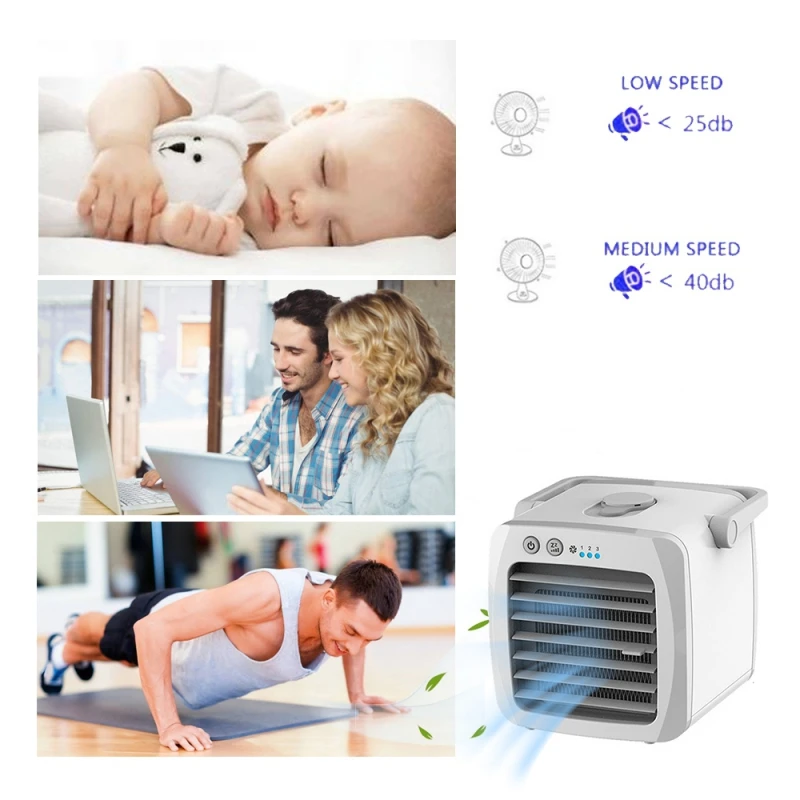 Мини размер usb зарядка вентилятор охлаждения для дома спальни портативный кондиционер охладитель воздуха с держателем охлаждающий