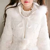 Princess sweet lolita parkas Candy rain winter Japanese Sweet Princess lace fox fur coat Middle and long slim down C22CD7218 ► Photo 3/6