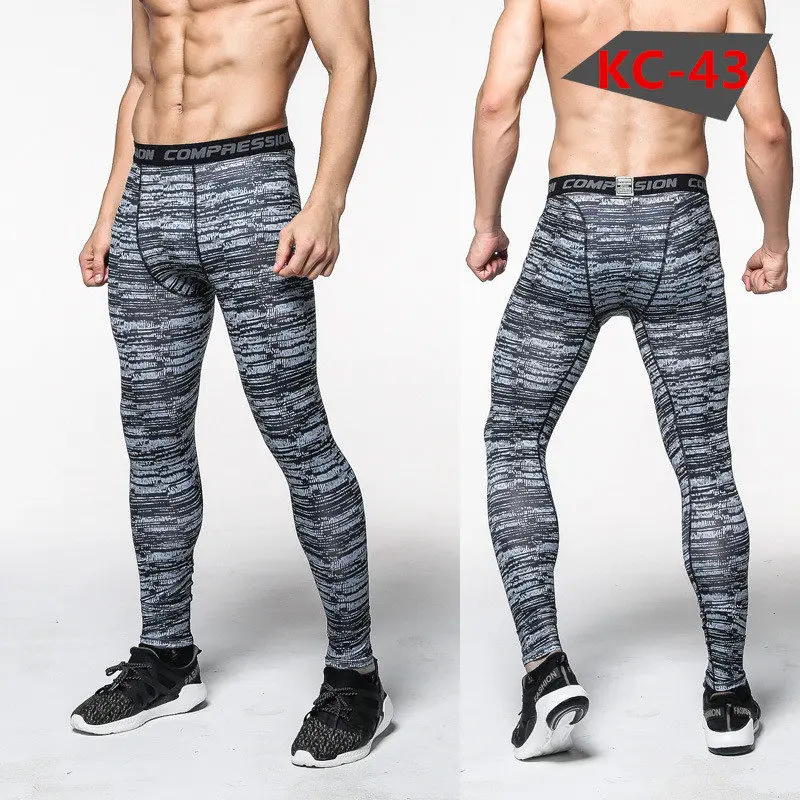 Мужские компрессионные камуфляжные леггинсы для бодибилдинга, облегающие MMA тренажерные залы фитнес-плотно Штаны, спортивные штаны для бега - Цвет: C11