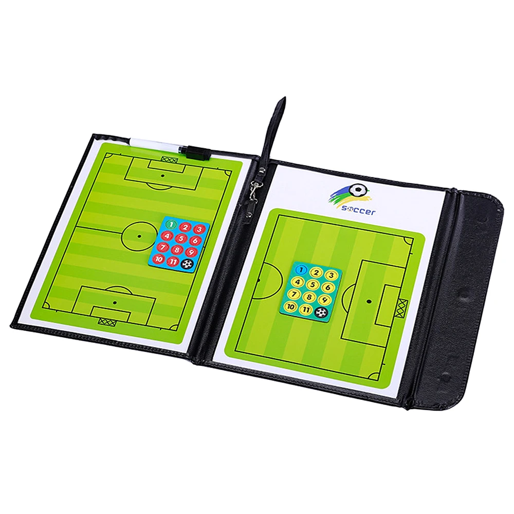 Foldable Football Soccer Magnetic Tactic Tactic Board with Marker Pen Portable Strategy Board Tool