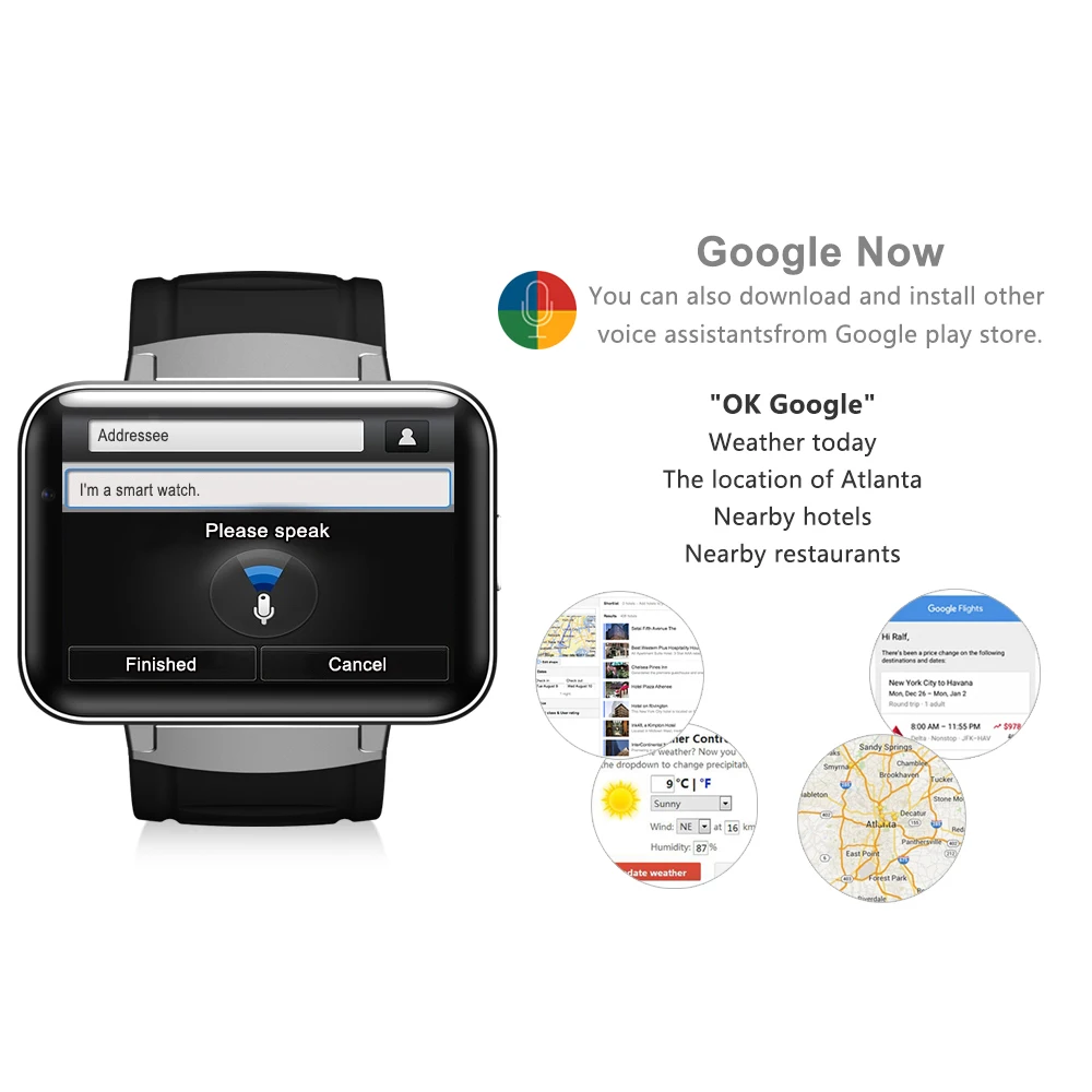 DM98 bluetooth Smart Watch Android With GPS 3G SIM Card Pedometer Sports Tracker Smartwatch phone Men 900mAh Wifi Wristwatch