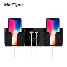 Minitiger – Support mural pour téléphone, noir et gris, accessoire pour Smartphone