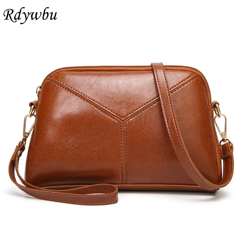 

Rdywbu Fashion Shell Crossbody Bag Women Vintage Patchwork PU Leather Messenger Shoulder Bag High Quality Bolsa Feminina B382