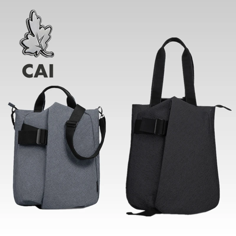 

CAI Design Handbag Messenger Shoulder Bag High Capacity Laptop Waterproof Cross body Sling Tote Bags for Women Men Japan Style