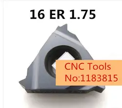 10 шт 16 ER 1,75 ISO карбидная резьба вставки 1,75 ISO внешние резьбовые наконечники, поворотные режущие пластины для резьбовой токарный держатель