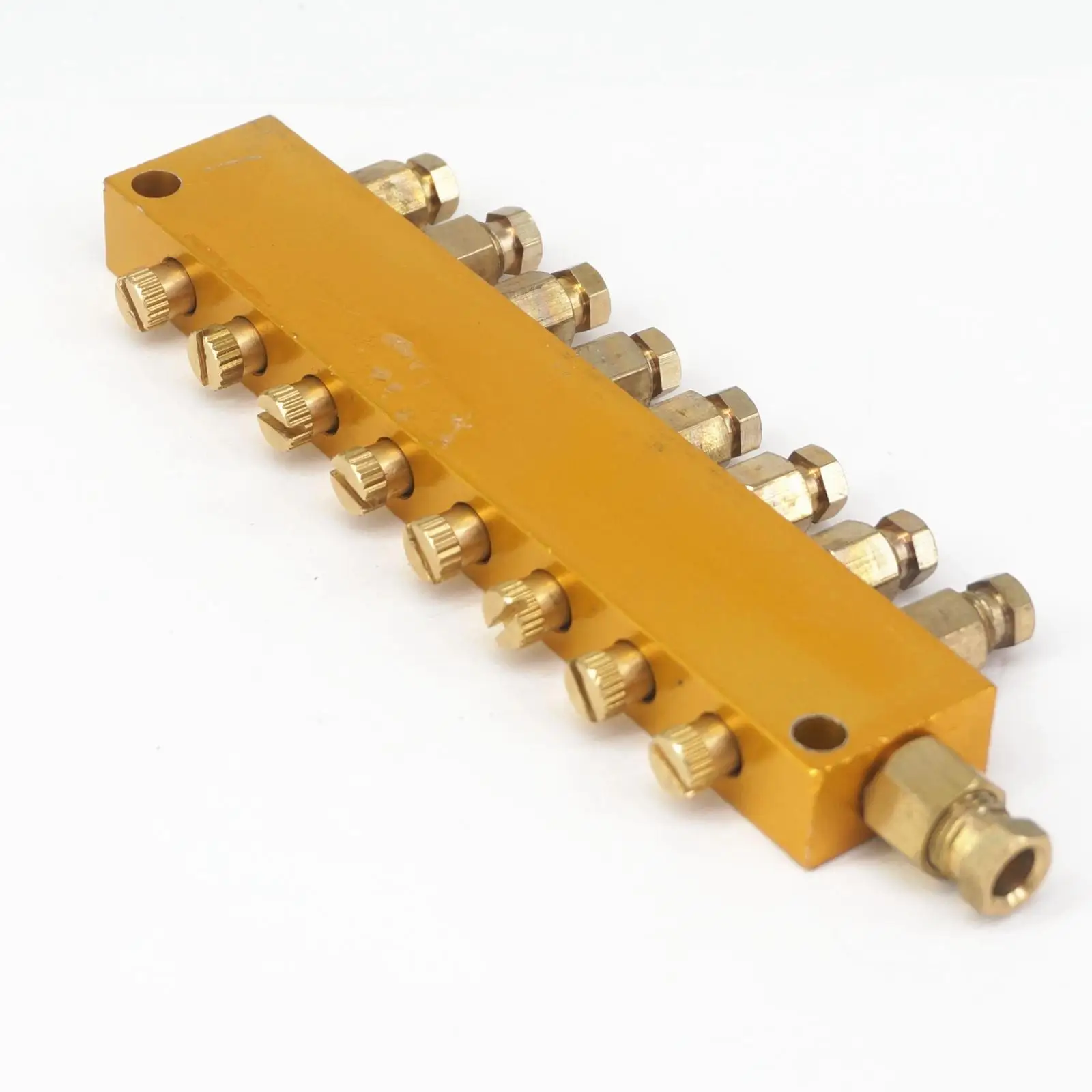 Al Body + Raccordo In Ottone 8 Vie 6Mm In 4Mm Out Regolare Il Blocco Collettore Del Valore Del Distributore Del Pistone Dell'Olio Lubrificante Per La 