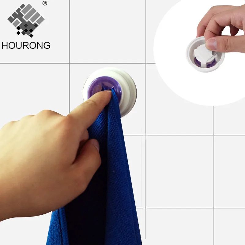 4 قطعة منشفة مقاطع السنانير حمام غرفة تخزين حامل اليد منشفة Dishclout غسل القماش كليب عصا على الجدار الحمام اكسسوارات