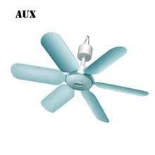 

AUX 7W 6 Leaf Super Quiet Soft Wind Mini Household Mute Mini Fan ceiling fan Energy Saving Fan ABS Hanging Fan For Home Blue220V