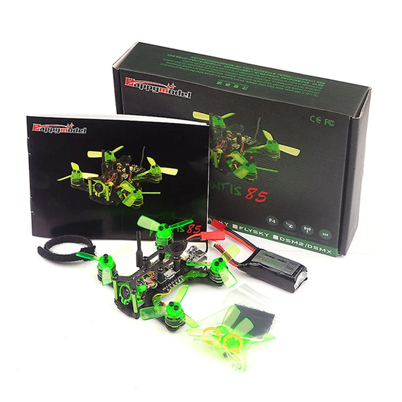 JMT Mantis 85 Micro FPV Racing RTF Drone with Frsky / Flysky Receiver F4 Flight Controller with FPV Watch TFT Monitor BNF